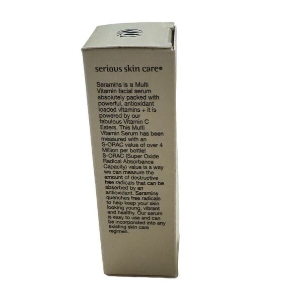 SERIOUS SKINCARE FACE SERUM 1oz SERAMINS POWERED BY C MULTI VITAMIN - BRAND NEW - Picture 2 of 6